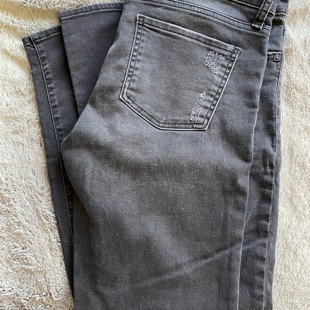Light black ripped boyfriend fit jeans